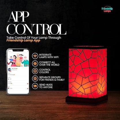 Friendship Lamp® by Filimin Classic - Best Friend Lamps Wi-Fi Touch Lamp LED Light for Long-Distance, Connection, Relationship, Friendship, Gifts, Love, 200+ Colors, App Setup - Set of 4