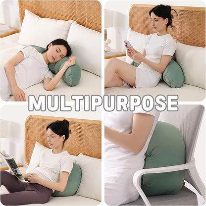Peallow(Pat. Pend) – Long Round Body Pillow for Adults, Bolster Pillow for Sleeping, Soft and Supportive Pillow for Sleeping & Lumbar Support