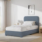 BarnFurin Twin Bed Frames with Headboard,Cloud Boucle Upholstered Platform Bed, Modern Style, Soft Rounded Corners, No Box Spring Needed, Easy Assembly, Blue