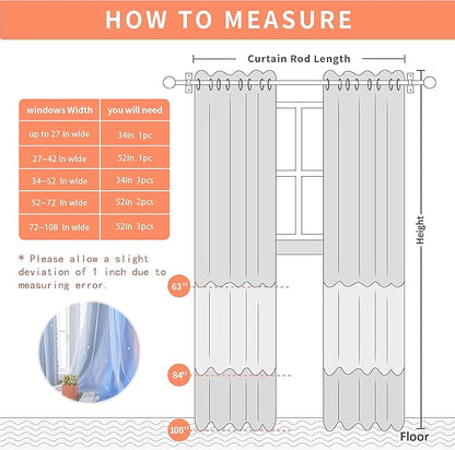 XiDi Dream Star Blackout Curtains for Kids Rooms Girl Princess Curtain for Daughter Bedroom Window (Pink Grey Blue, W34 X L63)