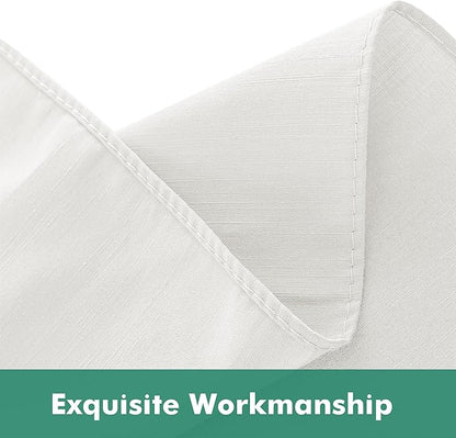 Biscaynebay Wrap Around Bed Skirts with Split Corners for Twin/Twin XL Beds 18" Drop, Ivory Adjustable Elastic Dust Ruffles Easy Fit Wrinkle Resistant Silky Luxurious Fabric Machine Washable