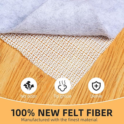 Non Slip Rug Pad, Natural Rubber Backing Rug Pads 1/4” Thick, Felt Rug Gripper Pad, Non Slip Under Carpet Mat, Under Rug Cushion for Hardwood Floors, Carpet Runners (2x10FT)