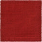 Unique Loom Solid Shag Collection Area Rug (8' Square, Cherry Red)