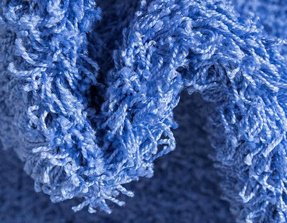 Unique Loom Solid Shag Collection Area Rug (7' 1" x 10' Rectangle, Periwinkle Blue)