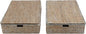 happimess BSK2015D-SET2 Holden 30" Classic Costal Hand-Woven Hyacinth Wicker Under Bed Storage Basket with for Storage and Decoration in Bathroom, Bedroom, Closet, Entryway, White Wash (Set of 2)
