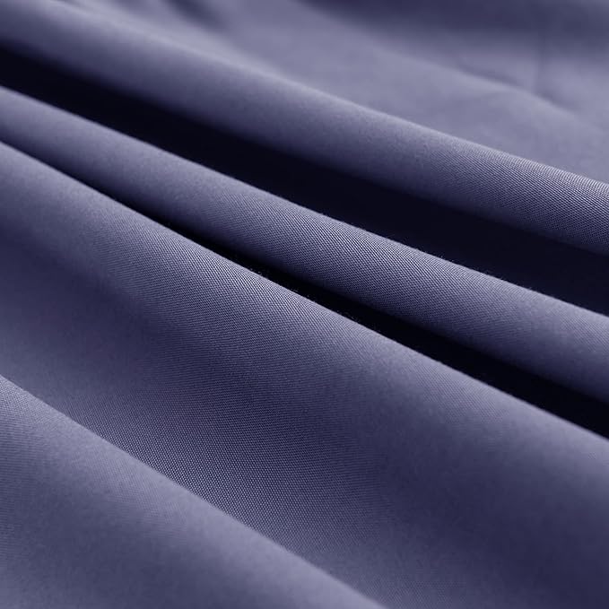 TSUTOMI Navy Blue Bed Skirt King Size Ruffled Bed Skirt with Split Corners, King Bed Skirt 16 Inch Drop, King Size Bed Skirt Grey for Ruffled Bed Skirt with Split Corners, Bed Skirt King Size