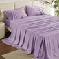 Bedsure California King Sheet Sets, Cooling Sheets for Hot Sleepers, Rayon Derived from Bamboo, Breathable & Soft, Deep Pocket Up to 16 Inches, Hotel Luxury Silky Bedding, Lilac
