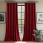 StangH Christmas Red Velvet Curtains for Living Room, Luxury Thermal Insulated Room Darkening Window Drapes for Home Theater/Nursery Girls Bedroom, W62 x L90, 2 Panels