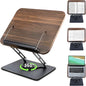 New Upgrade Book Stand for Reading, Book Holder with 360° Swivel Base, Adjustable Height & Angle Cookbook Stand, Foldable Recipe Book Holder for Kitchen, Textbook, Music Stand, Lightweight & Portable