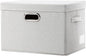 PRANDOM Collapsible Storage Bin with Lid [1-Pack] Fabric Foldable Storage Box Organizer Container Basket Cube with Cover for Home Bedroom Closet Office Nursery Beige(15.3x10x9.7)