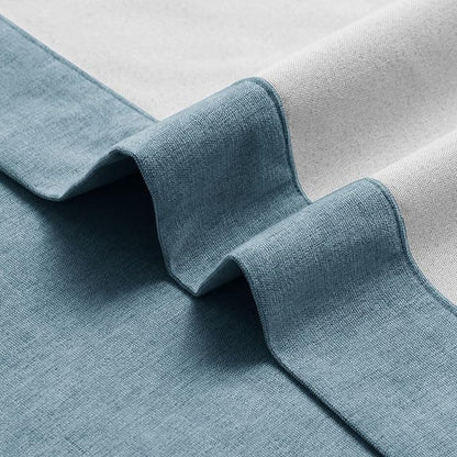 Macochico 100% Blackout Curtains Luxury Chenille Curtains for Living Room Thermal Blackout Curtains for Bedroom Hotel Banquet Classic Decor Teal Blue Curtains with Tieback 72" Wx96 L Grommet 1 Panel