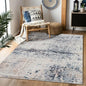 Area Rug 3×5, Vintage Boho Rug,Ultra-Soft Low Pile, Washable, Non Slip,Stain Resistant Printed Carpet for Living Room Bedrooms Playroom Office Kitchen, Blue/Abstract
