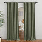 RYB Home Velvet Blackout Curtains for Bedroom - Super Soft Room Darkening Curtains Thermal Insulated Drapes Heat Block Window Panels for Living Room, Wide 62 x Long 84, Sage Green, 2 Panels