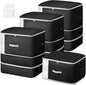 Comforter Storage Bag - 130L Large Capacity Blanket Storage Bags 3-Layer Ultra Space Saving Self Compression Organizer, Washable Compression Bags for Storage Comforter Blanket, 4-Pack, Black