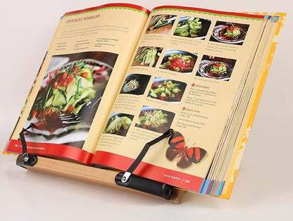 A+ Book Stand BS1500 11.8x8.5 Portable Adjustable Foldable Bookstand Holder for Reading Hands Free Large Thick Heavy Textbooks Cookbooks Tablets