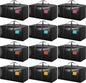 12 Pack Extra Large Heavy Duty Moving Bags with Reinforced Zipper & Wide Handles, Moisture-Resistant Storage Bins Packing Cubes for Clothes, College Dorm, Travel, and Home Organization, Black