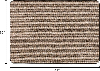 House, Home and More Skid-Resistant Carpet Indoor Area Rug Floor Mat - Black Ripple - 5 Ft X 7 Ft - Non Slip Rubber Backing, Stain Resistant, Dog Friendly, Living Room Bedroom Kitchen Entryway