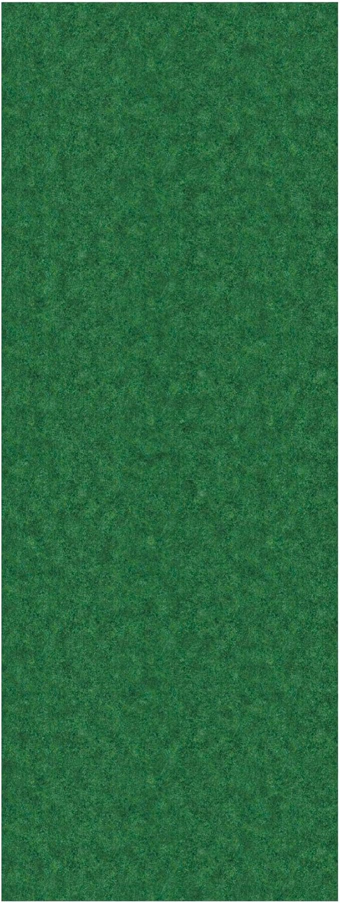 Ottomanson 2'7" x 20' Hallway Runner with Scraper Pile - Extra Durable Non-Slip Rug Mat for Indoor & Outdoor Use - Ideal for Kitchen, Entryway & Garage - High-Traffic Carpet, Green