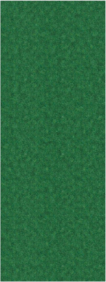 Ottomanson 2' x 37' Hallway Runner with Scraper Pile Extra Durable Non-Slip Rug Mat for Indoor & Outdoor Use - Ideal for Kitchen, Entryway, Patio & Garage - High-Traffic Carpet, Green