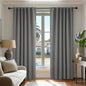 Deconovo Room Darkening Curtains Back Tab and Rod Pocket Curtains Thermal Insulated Blackout Curtains for Bedroom 52Wx72L Inch Light Grey Set of 2