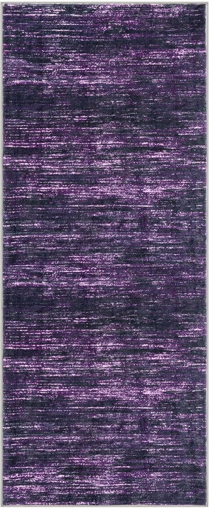 2x5 Modern Abstract Runner Rug for Hallways, Purple White Super Soft Hallway Decor Kitchen Rugs with Non-Slip, Non-Shedding Washable Rug for Hallways Entryway Bedroom Indoor
