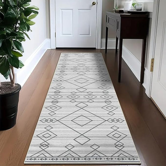Runner Rug 2'x8' Western Washable Non-Slip Runners for Hallways Kitchen Entryway Laundry Room Modern Carpet Hallway Runner Checkered
