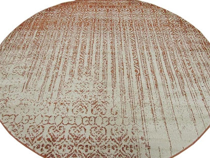 Unique Loom Del Mar Collection Area Rug - Jennifer (7' 10" Round, Red/ Beige)