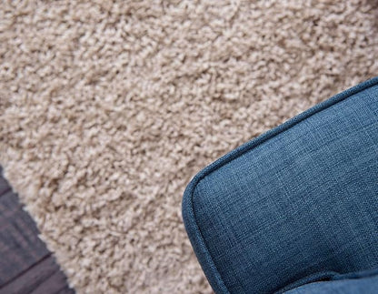 Unique Loom Solid Shag Collection Area Rug (4' 1" x 6' 1" Rectangle, Taupe)