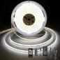 COB LED Strip 32.8ft,Dimmable Strip Lights, 6000K Daylight Super Bright LED Strip Lights, DC24V CRI90+,LED Tape Light with UL-Listed Power Supply, Indoor for Closet,Bedroom,Kitchen
