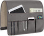 NB Sofa Armrest Organize remote holder bedside caddy organizer with 5 pockets，non-slip couch remote control holder couch armchair caddy accessories (Dark Grey, 35''x18'')