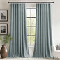 StangH Stone Blue Velvet Curtains for Living Room 62 inches Wide Soft Room Darkening Privacy Protect Drapes for Window Covering/Sliding Door/Office Divider, W62 x L90, 2 Panels