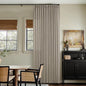 Burlywood Birch Pinch Pleated Linen Curtains 2 Panels for Living Room Bedroom Memory Training Shaped Semi Sheer Pleat Drapes with Hooks Rings Light Filtering Window Curtain 40x92