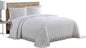 Beatrice Home Fashions Medallion Chenille Bedspread, Queen, White