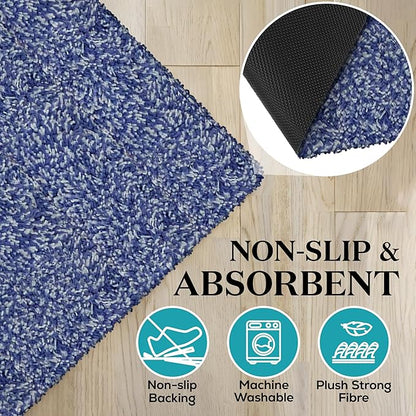Premium Microfiber Indoor Door Mat – 36"x72" Washable Entry Mat, Non-Slip, Waterproof Backing, Super Absorbent, Low Profile Entryway Doormat for Indoor Entrance