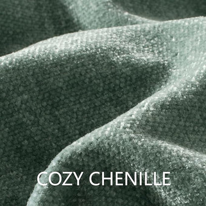 Chenille Throw Blanket for Couch 60"X 80" Twin, Soft Cozy Throws with Fringe Tassel for Bed Sofa Chair Cover, Lightweight Knitted Decorative Boho Blankets for Living Room, Sage Green