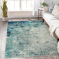 Lahome Modern Abstract Area Rug 5x7 Rugs for Living Room, Washable Accent Bedroom Rug Low Pile Non-Slip, Indoor Floor Contemporary Carpet for Kitchen Bathroom Laundry,Blue/Grey