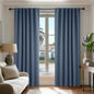 Deconovo Blackout Curtains, Thermal Insulated, W52 x L72 2 Panels, Back Tab, Machine Washable, Room-Darkening Drapes for Bedroom/Living Room Stone Blue