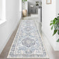 Runner Rug 2×6, Vintage Boho Rug,Ultra-Soft Low Pile, Washable, Non Slip,Stain Resistant Printed Carpet for Hallway Kitchen Living Room Bedrooms Playroom Office, Light Blue