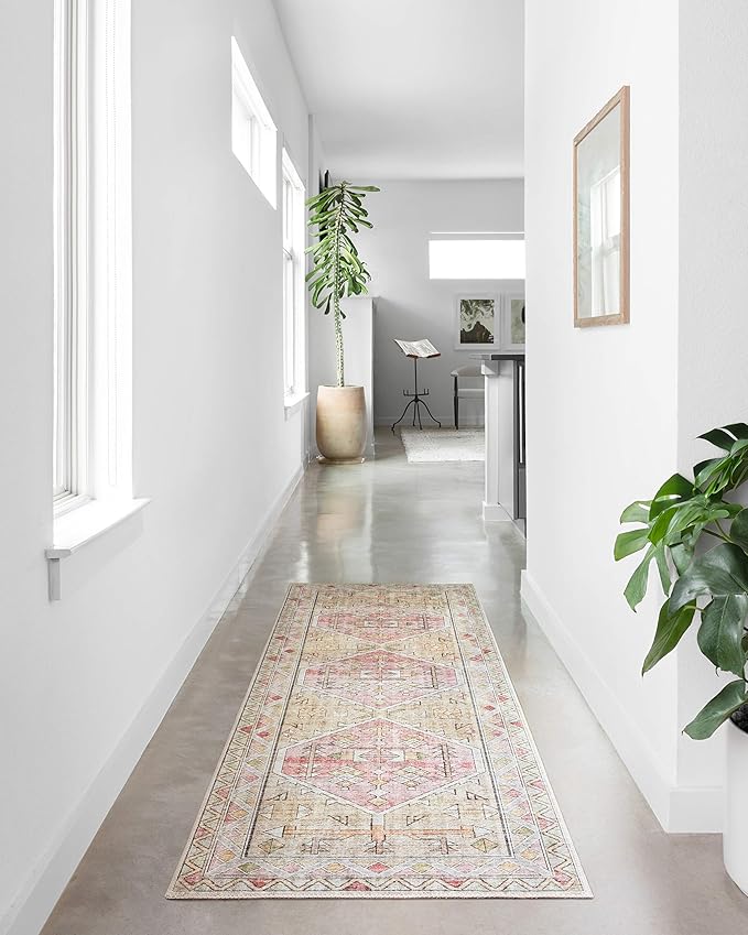 Loloi II Skye Collection SKY-04 Gold/Blush 5'-0" x 7'-6" Area Rug