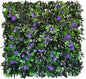 Sumery Expandable Fence Privacy Screen for Balcony Patio Outdoor,Decorative Faux Ivy Fencing Panel,Artificial Hedges (Single Sided Leaves) (4, Branches -Purple Fowers)