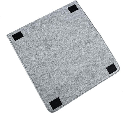 Bedside Caddy, Large Size Storage Organizer with 7 Pockets for Magazine, Remotes, Phone (17.3'' x 18.1'', Light Grey)