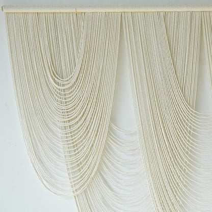 Macrame Wall Hanging Large Macrame Wall Decor Yarn Art 57" W x 41" L For Headboard Bedroom Living Room Craftsmanship Fiber Home Art