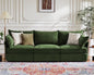 ABCASA 102.6" Modular Sectional Sofa, Oversized 3-Seater Green Couch with Removable Chenille Fabric Cover, Deep Seat & High Backrest for Living Room, Office & Apartment