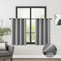 ChrisDowa 100% Blackout Grey Solid Curtains 45 Inches Long 2 Panels for Bedroom Living Room,Farmhouse Room Darkening Thermal Insulated Soundproof Grommet Top Window Treatment Drapes,52x45