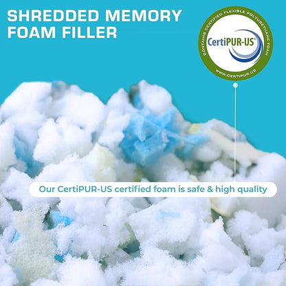 Xtreme Comforts 2-Pack Memory Foam Pillows Made in The USA - Queen Size, Slim Cooling Pillow for Sleeping on Side, Back & Stomach - Firm and Soft Bed Pillows
