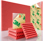 Sonicism Sound Proof Foam Panels for Walls Self-Adhesive 12 Pack Pyramid 12" X 12" X 2" Acoustic Panels,35kg/m³High Density Soundproof Wall Panels Fast Expand,Sound Absorption & Decoration(Red)