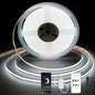COB LED Strip Light 6000K, 24ft Dimmable White LED Strip Light, CRI92+, DC24V Tape Light with RF Remote, Timer Function, Bluetooth App Control for Home Bedroom Kitchen DIY Lighting.