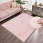 Pink Washable Fluffy 5x8 Area Rugs for Bedroom Plush Faux Rabbit Shag Fur Rug for Living Room Nursery Rug