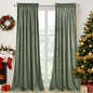 StangH Sage Green Velvet Curtains for Bedroom, Super Soft Thermal Insulated Curtains Privacy Protection Room Darkening Drapes for Living Room/Nursery Kids, W52 x L96, 2 Panels