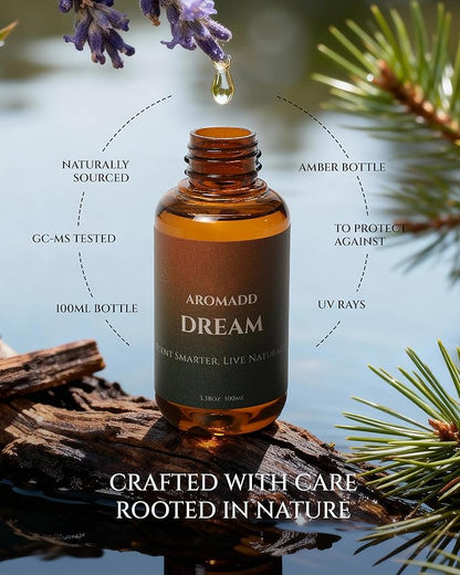 AROMADD Dream Diffuser Oil Inspired by Luxury Hotel Scent 3.38 Fl Oz (100ml), Aroma Diffuser & Hotel Fragrance Diffuser Oil, Essential Oil Diffuser for Aromatherapy, Long-Lasting